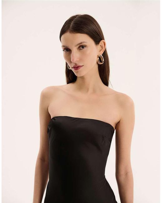 OMNES Black Amdra Zip-Back Maxi Dress