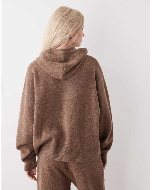 Felpa Con Cappuccio Oversize di Collusion in Brown