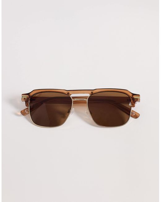ASOS Natural Retro Sunglasses for men