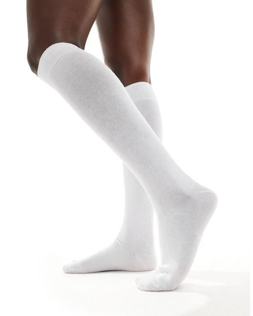 ASOS White Rib Knee High Socks