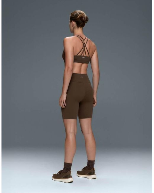 Oysho Brown Comfortlux High-Rise 20Cm Shorts
