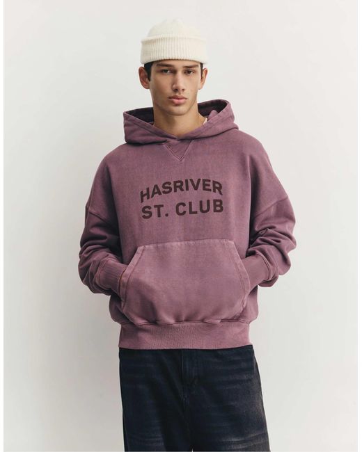 Pull&Bear – kapuzenpullover in Purple für Herren