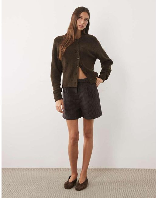 Threadbare Shorts Van Imitatiewol in het Natural