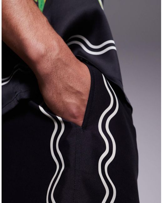 ASOS Black Co-ord Swim Shorts for men