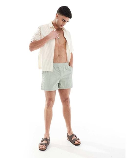 River Island White Swim Trunks for men