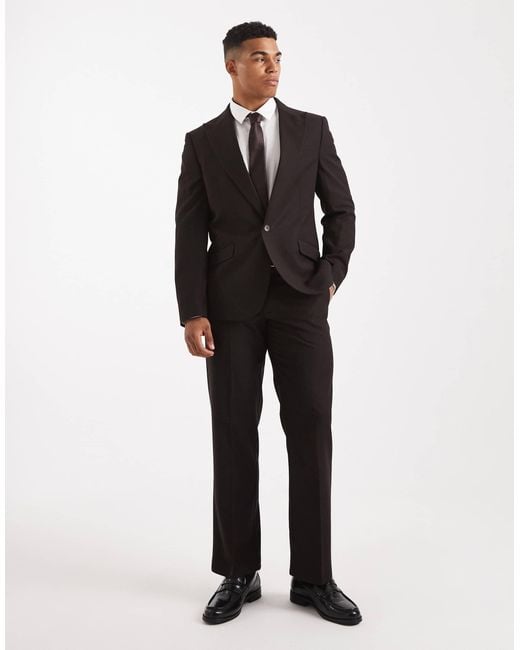 ASOS Black Double Breasted Regular Suit Jacket for men