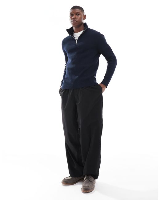 Jack & Jones – gerippter pullover aus grobstrick in Blue für Herren