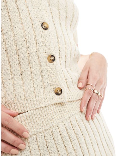 Vero Moda White Aware Lightweight Knitted Cardigan Co-ord