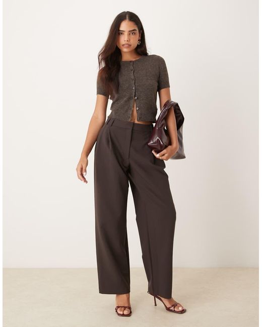 Glamorous Brown Short Sleeve Cardigan