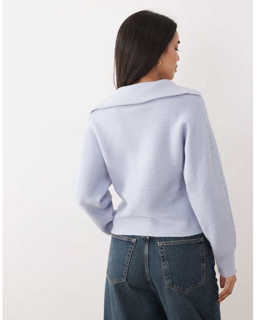 Mango Gray V Neck Knitted Jumper
