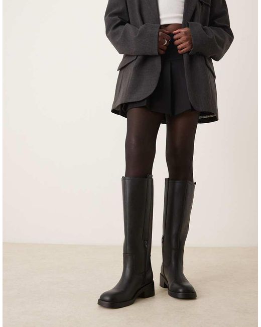 ASOS Black Conan Pull On Chunky Boots