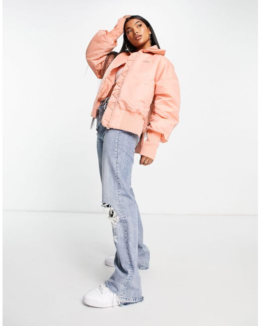 ribbed bomber jacket