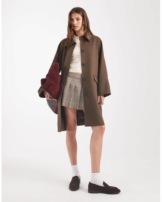 ASOS Brown Mid Length Tailored Car Coat