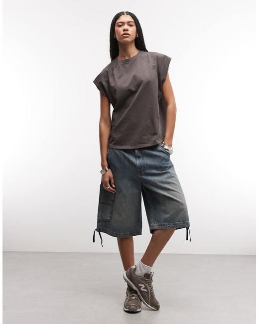 ASOS Multicolor Raglan Sleeve Heavyweight Boxy Crop Tee