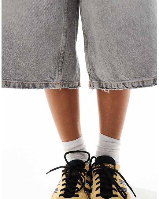 Bershka Gray Baggy Denim Jorts