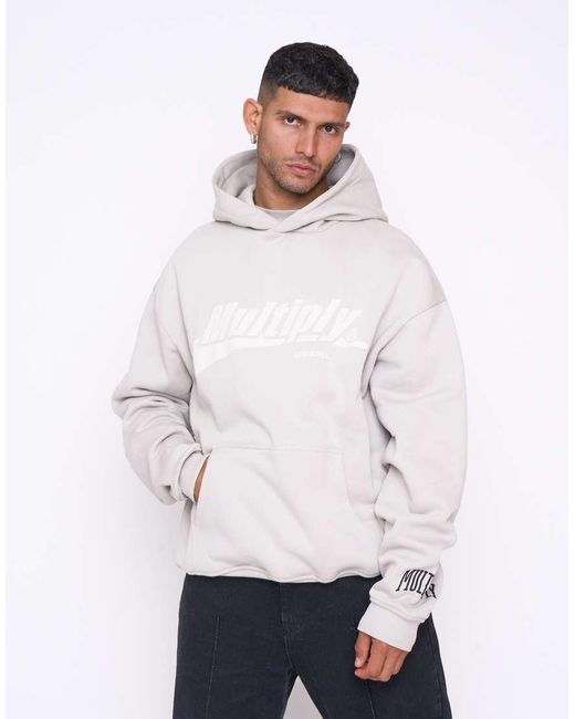 Sudadera Blanco Palma Extragrande Con Capucha Exam De -Neutro Multiply Apparel de color Pink