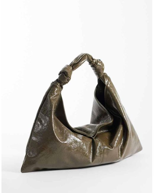 ASOS Green Textured Slouchy Tote Bag