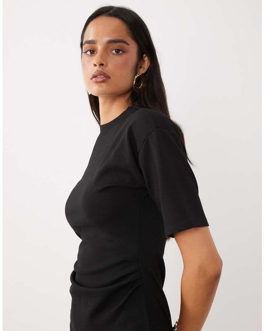 ASOS Black Drape Waist Mini Dress