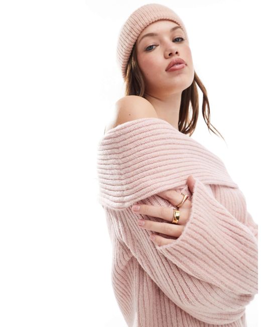New Look Pink – gerippter pullover