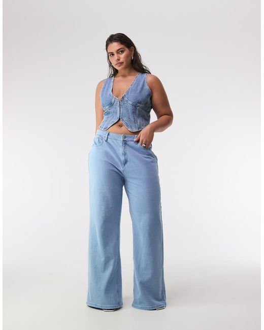 GOOD AMERICAN Blue Denim Vest