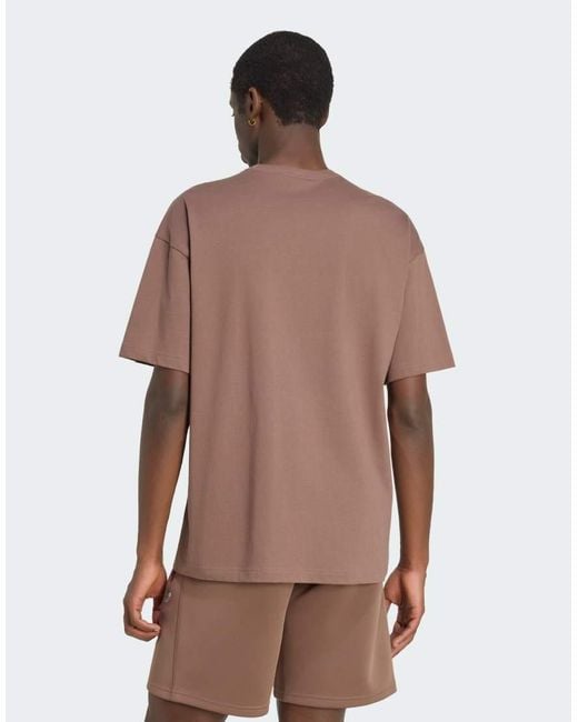 Adidas Originals Brown Trefoil Essentials Spacer Loose Tee for men