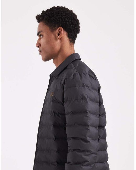 Fred Perry Blue Collared Insulated Padded Jacket for men