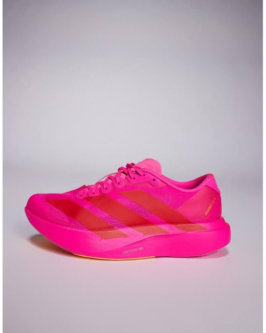 Adidas Originals Pink Adidas Running Adizero Evo Sl Trainers for men