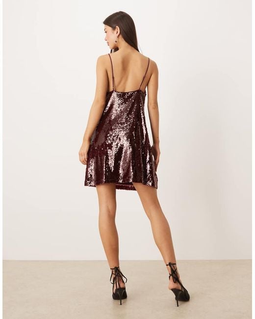 JJXX Red Sequin Mini Dress