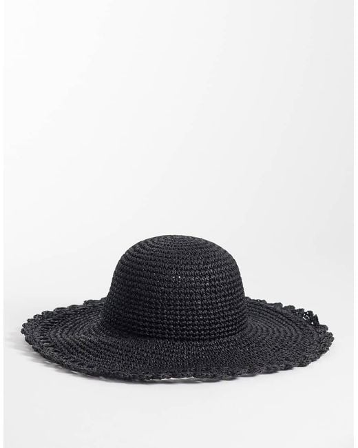 Accessorize Blue Floppy Edge Straw Hat