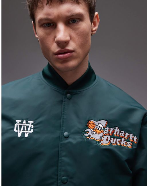 Carhartt Gray Flaming Ducks Bomber Jacket for men
