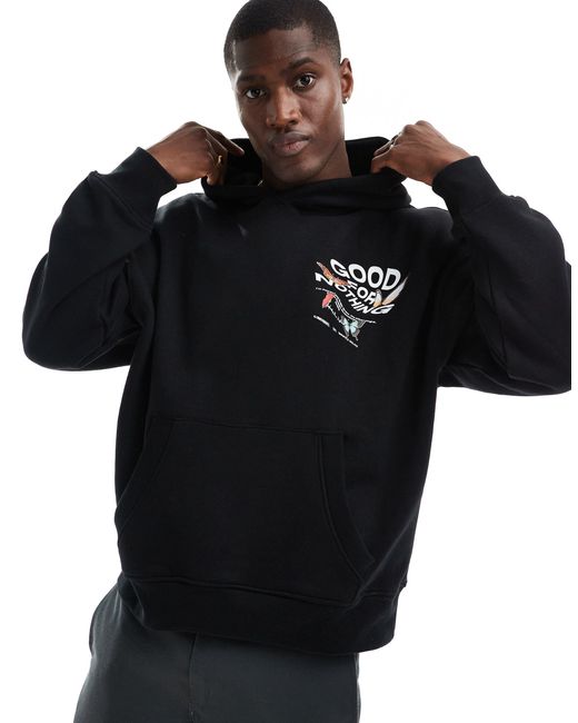 Sweat à capuche avec imprimé logo Good For Nothing pour homme en coloris Black