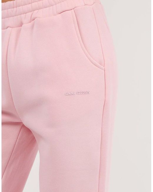 SIMMI Pink X Mia Khan Maddie Essentials Flared Joggers