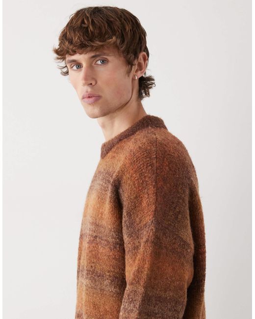 Prohibited – oversize-strickpullover in Brown für Herren