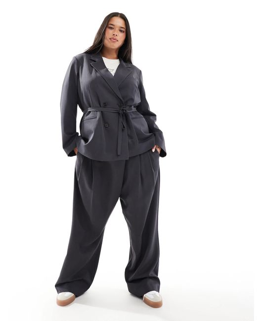 Vero Moda Blue Wide Leg Wrap Front Trouser Co-ord
