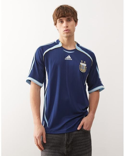 Adidas Originals Blue Adidas Football Argentina World Cup 2006 Bring Back Away Shirt