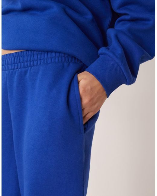 ASOS Blue Ultimate Cuffed Brushback Jogger