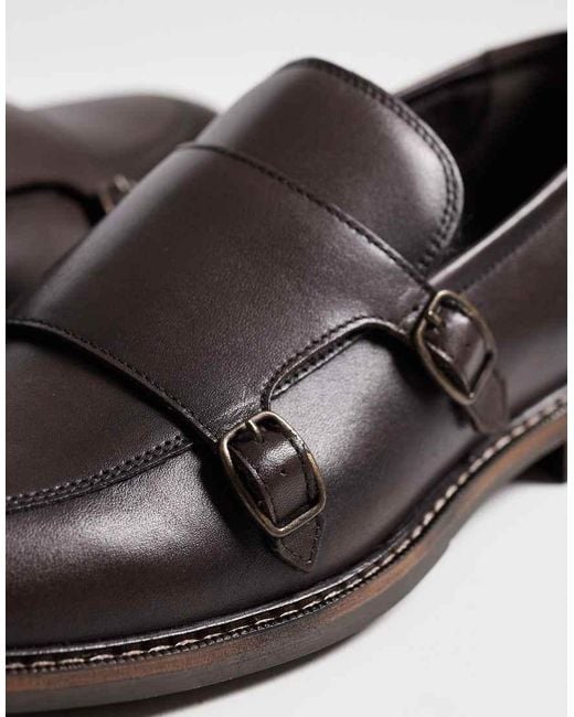 ASOS Brown Monk Shoes for men