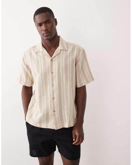 Only & Sons Natural Short Sleeve Relaxed Fit Knit Shirt for men
