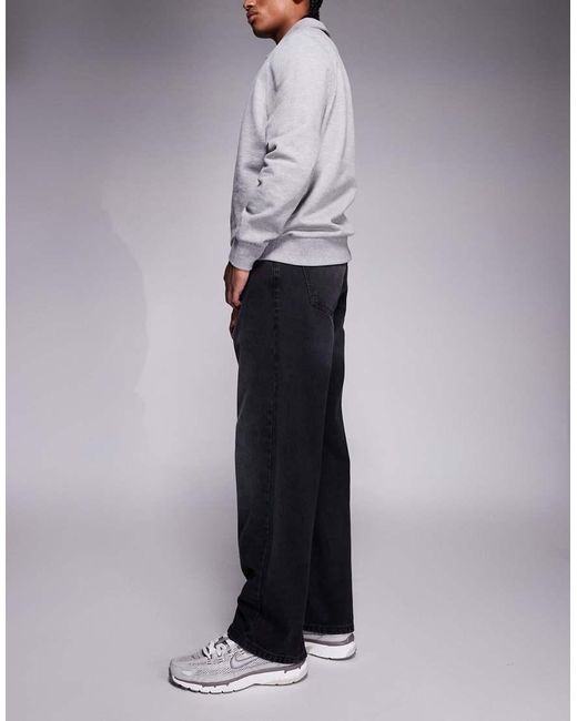 Courtside Gray baggy Denim Jeans for men