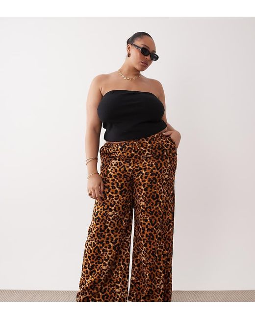 Esmee Curve Brown Tie Front Beach Pants