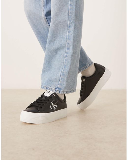 Calvin Klein Blue Vulc Flatform Trainer
