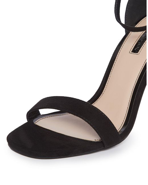Miss Selfridge Barely There Heeled Sandals in Black | Lyst UK