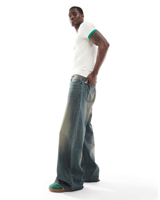 Cotton On – superweite jeans im y2k-stil in White für Herren