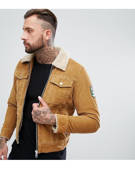 DIESEL Denim Cord Sherpa Trucker Jacket 