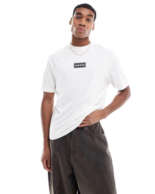 River Island White Oasis T-Shirt for men