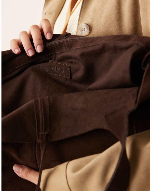 Maxi Borsa Scuro di Mango in Natural
