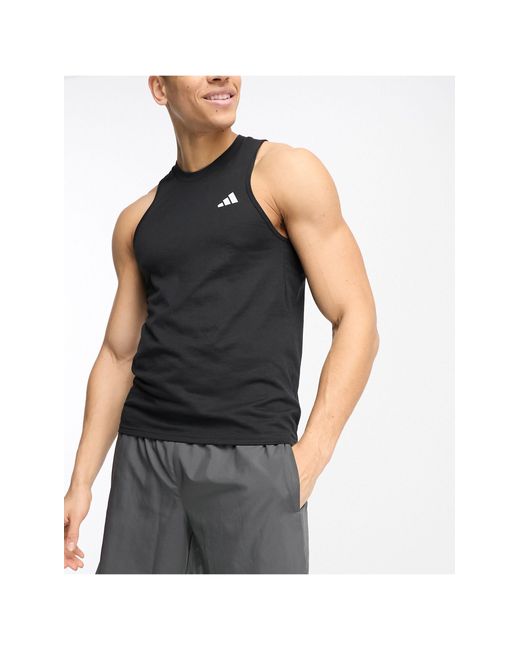 Camiseta negra básica sin mangas con logo adidas Originals de hombre de  color Negro | Lyst