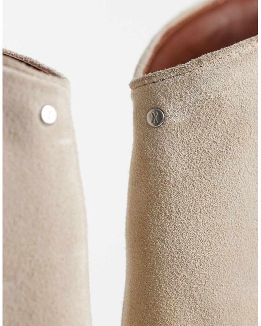 Bronx White New-americana Western Detail Over The Knee Boots