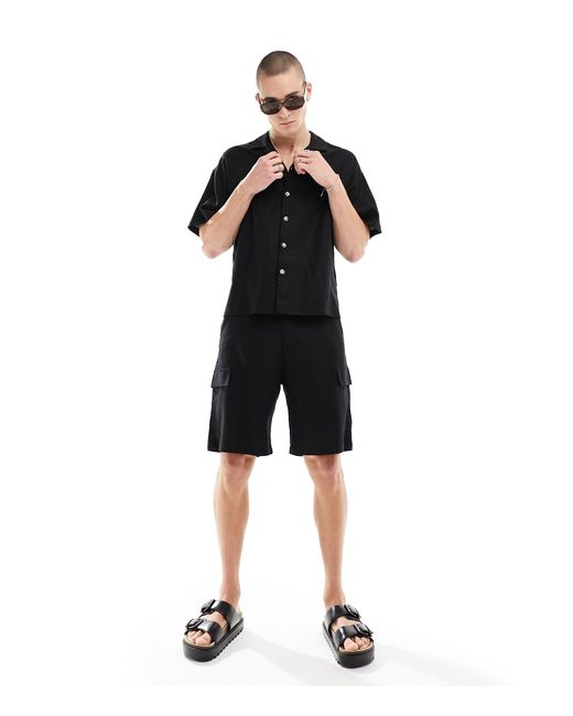 Camicia oversize nera di ADPT in Black da Uomo