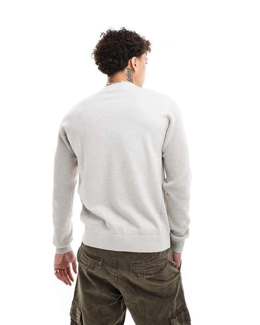 Maglione Con Monogramma Del Logo di Calvin Klein in White da Uomo